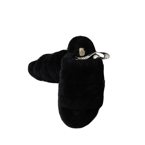 UGG Fluff Yeah Slide Black Sandals Women's Size 8 Shoes Black - Picture 5 of 11
